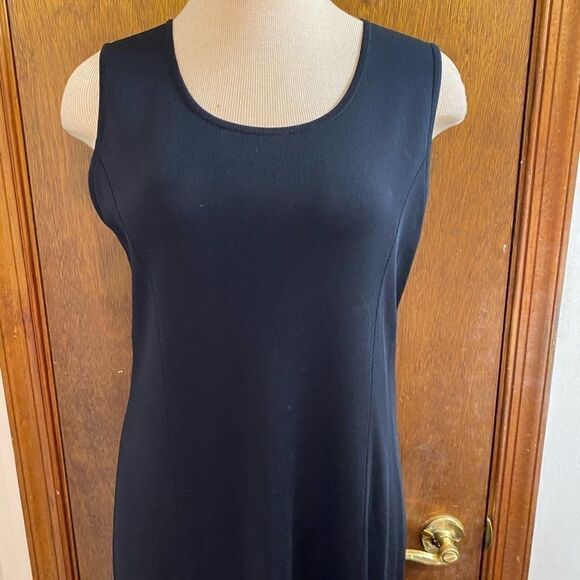 Exclusively Misook Black Acrylic Dress Size Medium - Picture 5 of 11